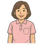 デイサービスの介護士40代女性のイラスト